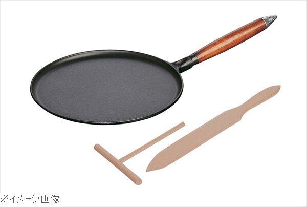 ストウブ 木柄 クレープパン 28cm ブラック 40509-525拍卖