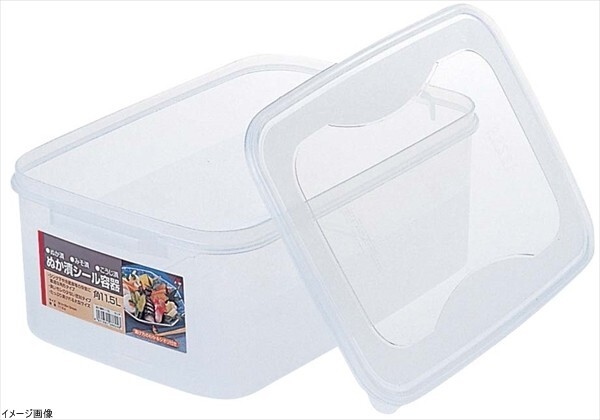 リス『においの漏れにくいぬか漬けシール容器』 ぬか漬けシール容器 角3.5型 クリア拍卖