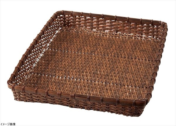 ディスプレイ バスケット かご 樹脂 トレー トレイ ダンベイ 深型 食洗機 対応 ブラウン 40号 (約40×30×8cm) 91-044B拍卖