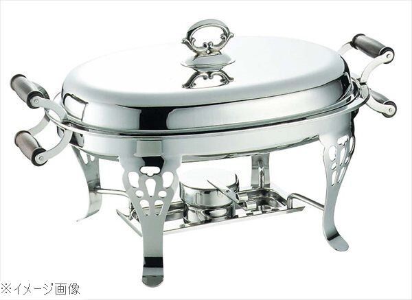 SW 18-8(ステンレス) 木柄 小判チューフィングディッシュ用中鍋 20吋拍卖