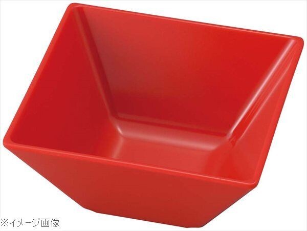 メラミン シンプルシリーズ スクエアボウル(小鉢)SP-10R 赤拍卖
