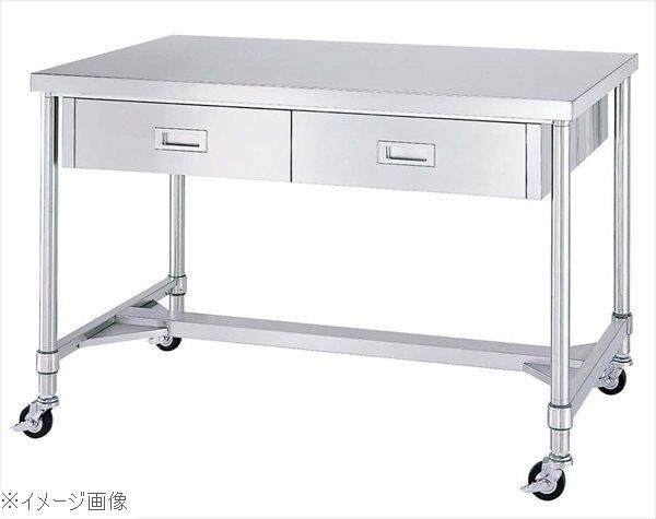 下部H枠 作業台(両面引出付・キャスター付)WDWHC-18075拍卖