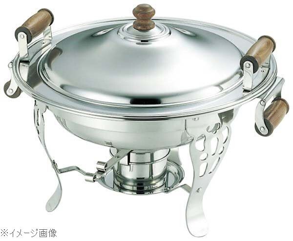 UK 18-8(ステンレス) 木柄 丸チューフィングディッシュ(両手)用 外鍋 18吋拍卖