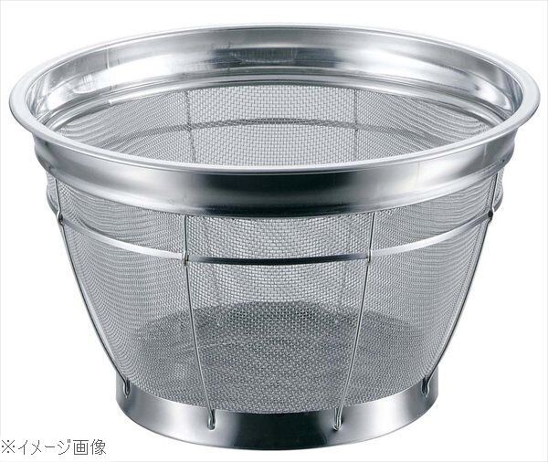 BK 18-8(ステンレス) カラーバー付 米揚ザル 荒目 30cm 6.5メッシュ 4升 レッド拍卖