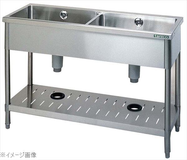 18-0(ステンレス) 二槽シンク(バックガード無)TX-2S-120NB拍卖