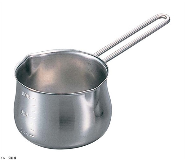 タケコシ 18-8ステンレス ミルクパン 1000ml 目盛付拍卖