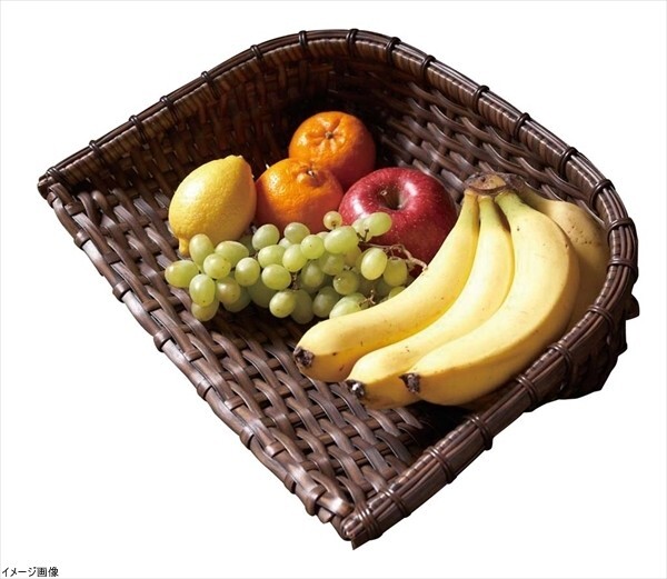 ざる 樹脂 箕ざる ザル 笊 箕 竹 食洗機 対応 ブラウン ミニ (約30×30×12cm) 91-047B拍卖