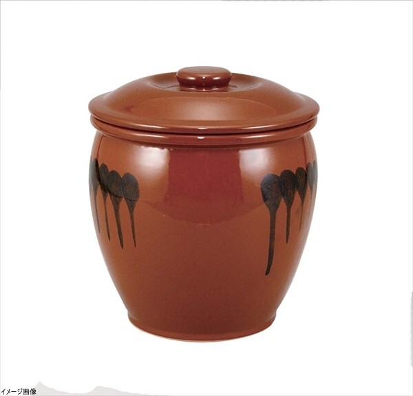 ヤマキイカイ 紅星窯 漬物容器 蓋付半胴瓶 3号 A3 3681ao拍卖
