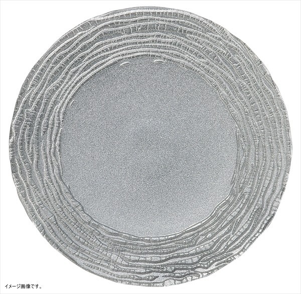 ミヤザキ食器 M.STYLE ガラス食器 丸皿 マラケシュ チャージャープレート 28cm シルバー MR2721SL拍卖