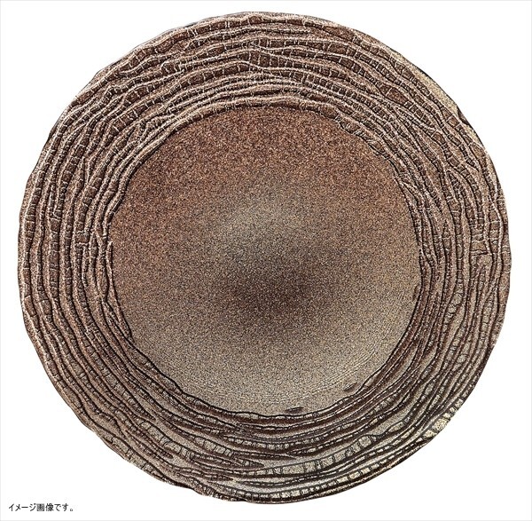 ミヤザキ食器 M.STYLE ガラス食器 丸皿 マラケシュ チャージャープレート 28cm ブロンズ MR2721BZ拍卖