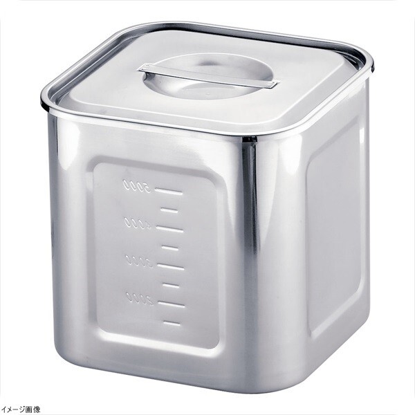 HACCP(18-8ステン)深型角キッチンポット 19.5cm拍卖