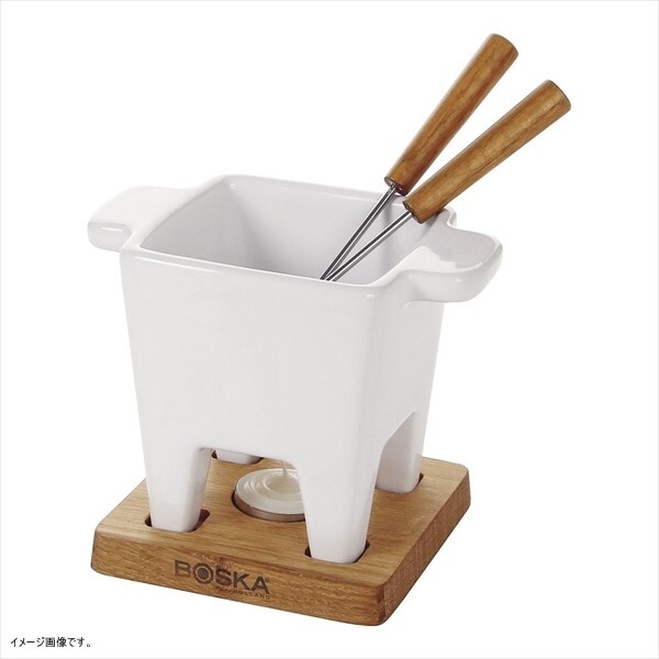Boska Holland Tealight Cheese & Chocolate Fondue Set Tapas White | Life Collection by Boska Holland拍卖