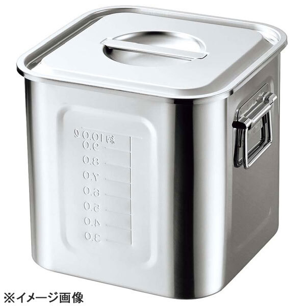 18-8 目盛付 角型キッチンポット 28.5cm 手付拍卖