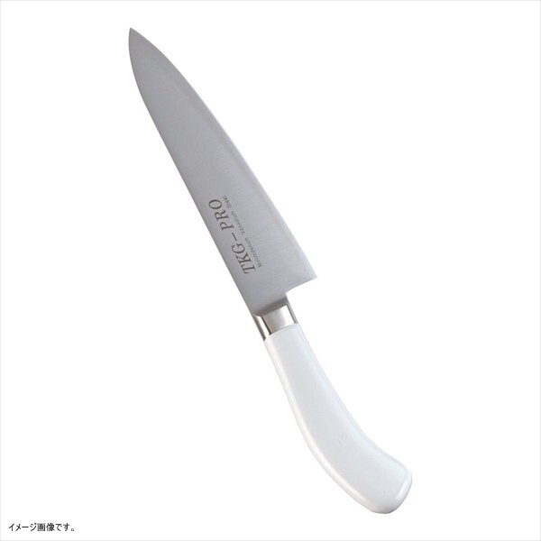 TKG TKG-PRO 抗菌カラー包丁 牛刀 18cm ホワイト拍卖