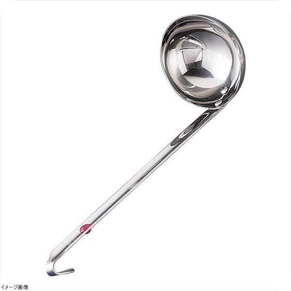 UK(18-8ステン)カラーマーカー付レードル 赤 250cc拍卖