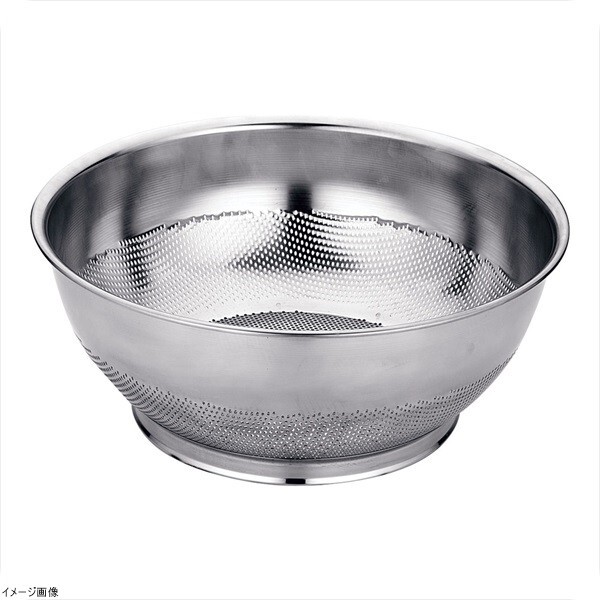 UK (18-8ステン)パンチング巾広浅型ざる 65cm拍卖