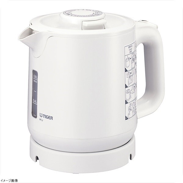 タイガー 蒸気レス電気ケトル わく子 PCJ-H081 ホワイト拍卖