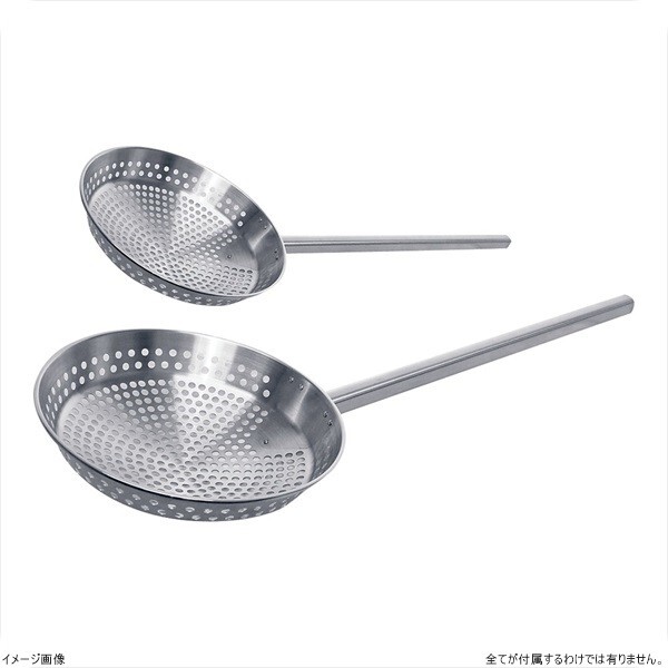 ステンレス 一体型 角柄網ひしゃく φ25cm×柄長60cm拍卖