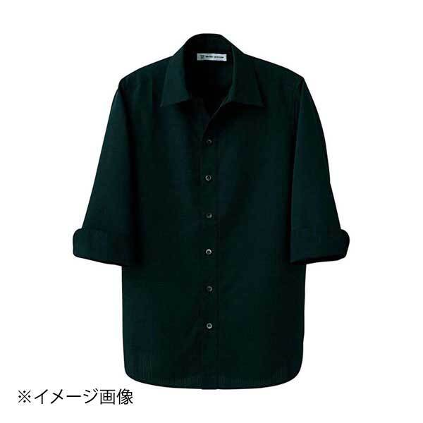 スキッパーカラーシャツ(男女兼用)七分 CH4492-9 ブラック 3L拍卖