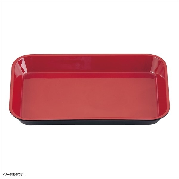 メラミン (小)デリカバット 黒内朱 尺0寸 1-121-10拍卖