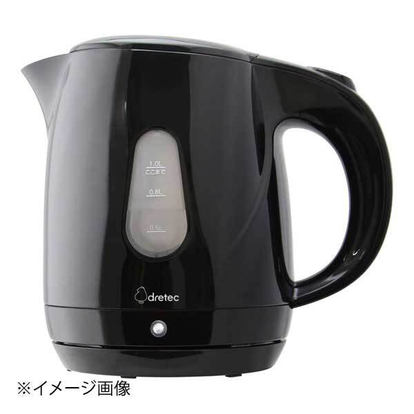 ドリテック 電気ケトル プロム 1L PO-160 ブラック拍卖