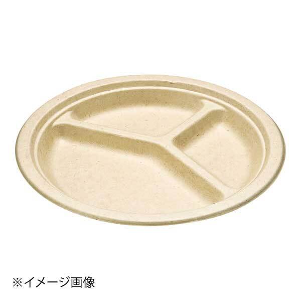 ムギ・タケ プレート 三仕切(50枚入) 26cm AGM-13拍卖