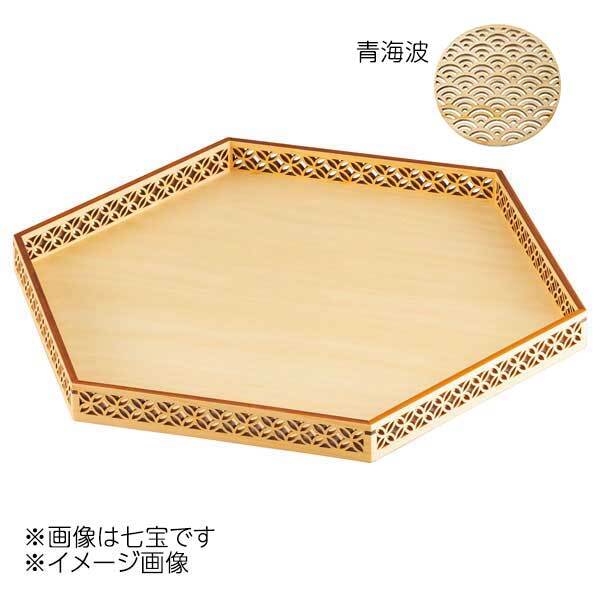 ヤマコー 用美 ひのき細密六角膳 特大 青海波 28010拍卖