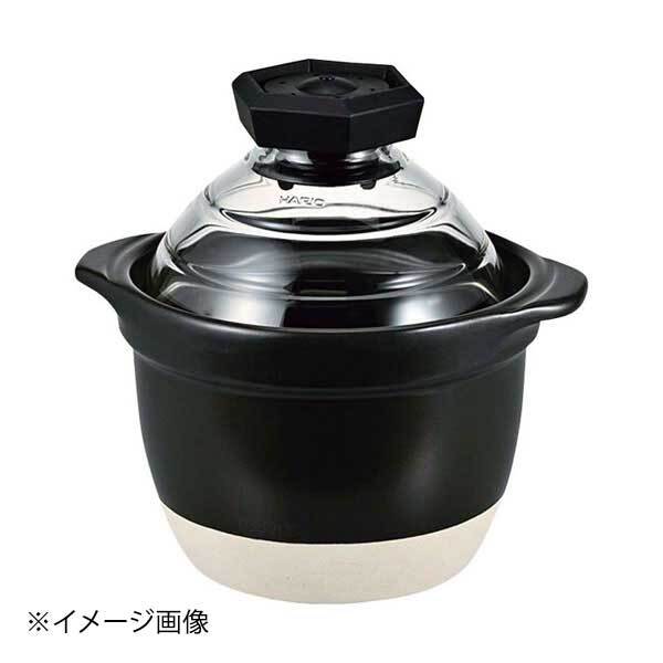 ハリオ フタがガラスのご飯釜 1~2合用 GNR-150-B-W拍卖