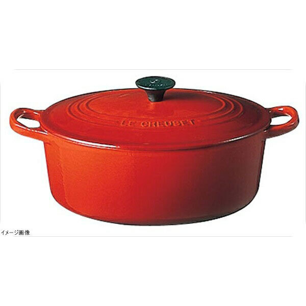 ル・クルーゼ (Le Creuset) ココット・オーバル チェリーレッド 27cm 2502拍卖