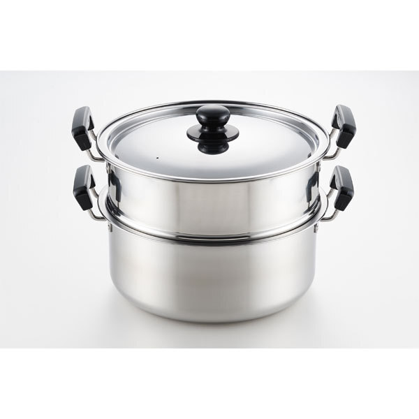 ヨシカワ yoshikawa 蒸しもの鍋 満菜 二段蒸し器28cm SH9867拍卖