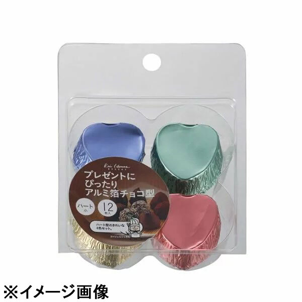 貝印 アルミ箔チョコハート(カラー)小 DL-6183(12枚入) (WTYE101)拍卖