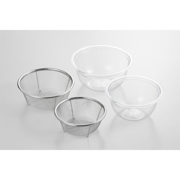 ヨシカワ yoshikawa ニューキッチンベーシック クリアなボウル&ザル4pcs SJ2965拍卖