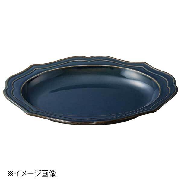桐井陶器 モデルノ MODERNO カードル(BL) 26cm楕円深皿 935-3101拍卖