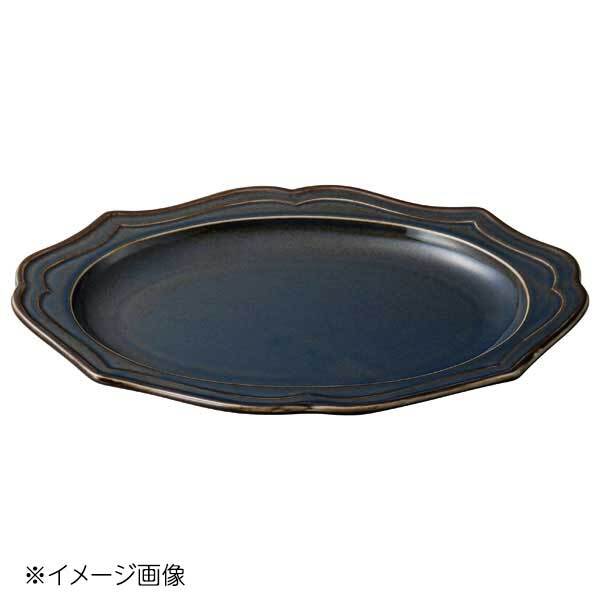 桐井陶器 モデルノ MODERNO カードル(BL) 24.5cm楕円皿 935-3103拍卖
