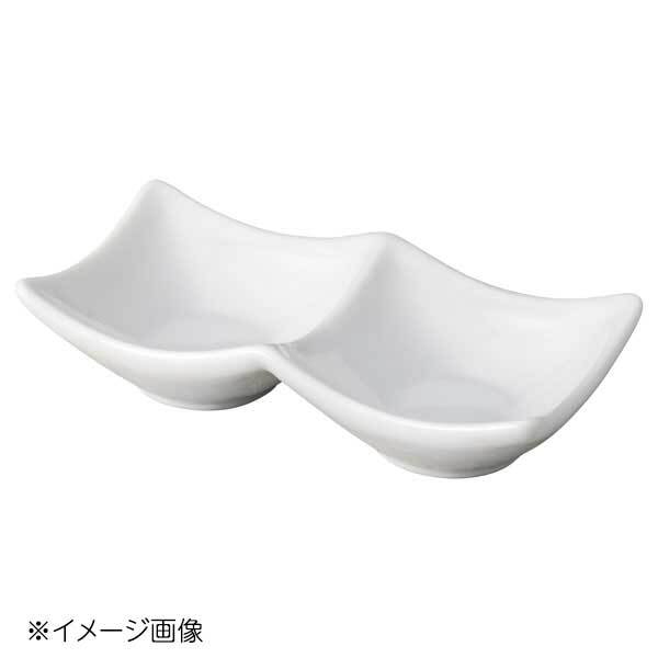 桐井陶器 モデルノ MODERNO 14cm二連皿 白 21-195拍卖