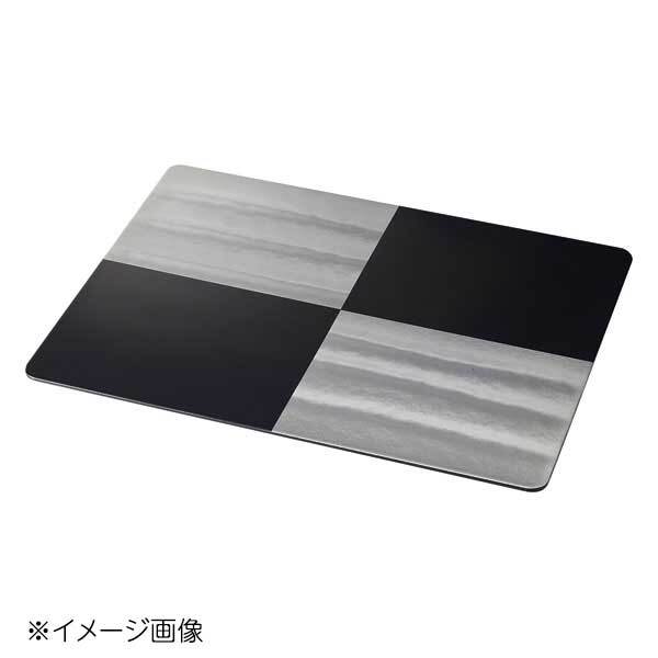 桐井陶器 モデルノ MODERNO 黒シルバー市松尺四敷膳 290-9804拍卖