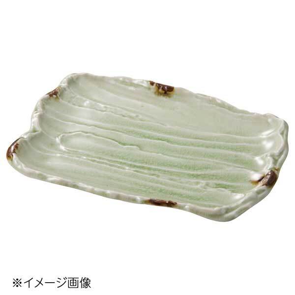 桐井陶器 モデルノ MODERNO 笹みどり 荒そぎ焼物皿 300-16拍卖