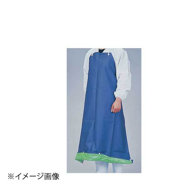 機能性エプロン ガードロン 塩ビ抗菌 ひもL ネイビー/グリーン拍卖