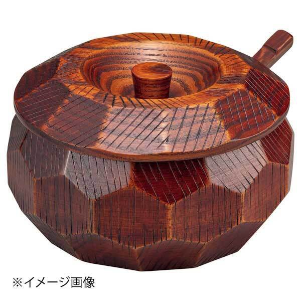 ヤマコー 用美 摺り漆木製飯器セット(蓋付)大・しゃもじ付 25782拍卖