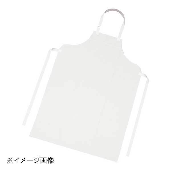 遠藤商事株式会社 ウレタンフィルム胸付前掛首紐調節機能付き (半打抜き仕様)85×120L 白拍卖