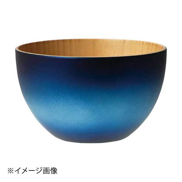 ヤマコー 用美 強化塗装・木製ボウル(中)グラデーションブルー 32515拍卖