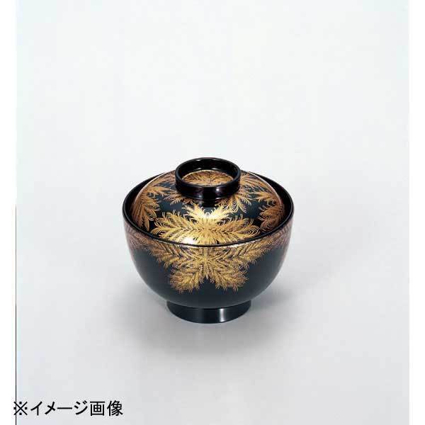 若泉漆器 3.8寸仙才椀 黒にシダS・H塗 W-2-22拍卖