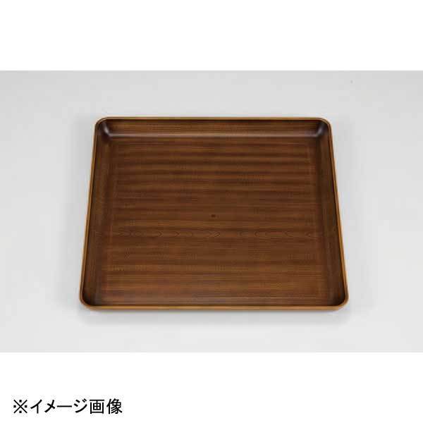 若泉漆器 極耐熱新木目角盆 栃刷毛目艶消NS裏塗 尺1寸 B-22-75拍卖