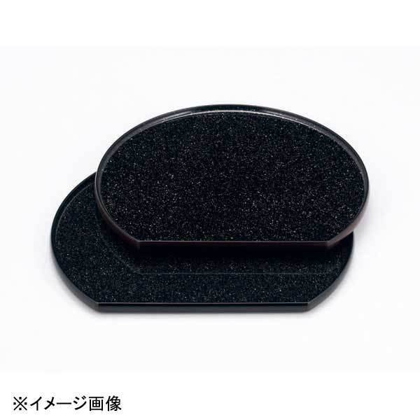 若泉漆器 半月タイコ隅丸盆 銀平目渕黒 尺3寸 B-16-64拍卖