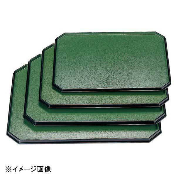 若泉漆器 隅切長手盆 グリーン石目渕黒NS 尺3寸 1-56-6拍卖