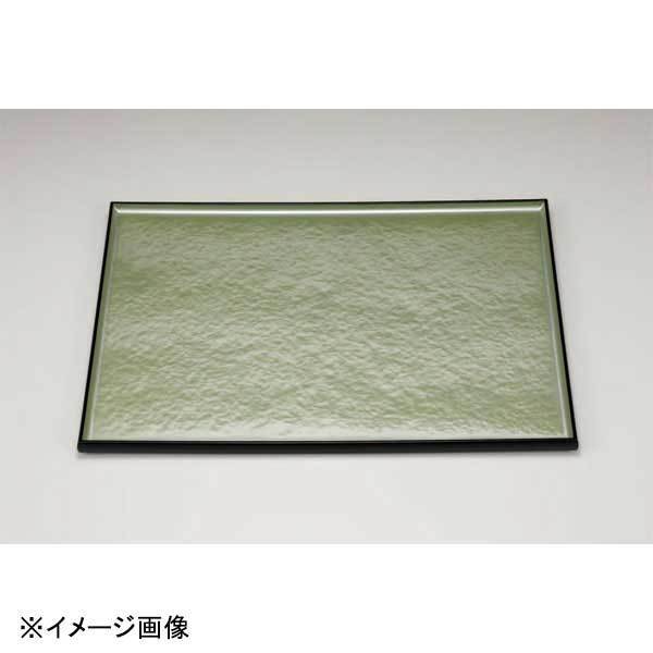 若泉漆器 長手タイコ隅丸盆 グリーン雲流渕黒NS 尺2寸 B-31-67拍卖