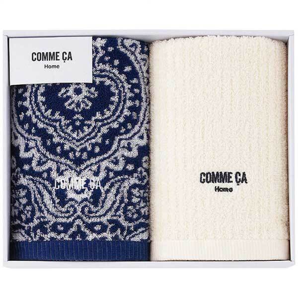 昭和西川 コムサホーム フェイスタオル2枚セット 22709-57525-309拍卖