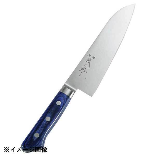 紋三郎 モリブデン鋼 ツバ付 青合板 三徳 18cm拍卖