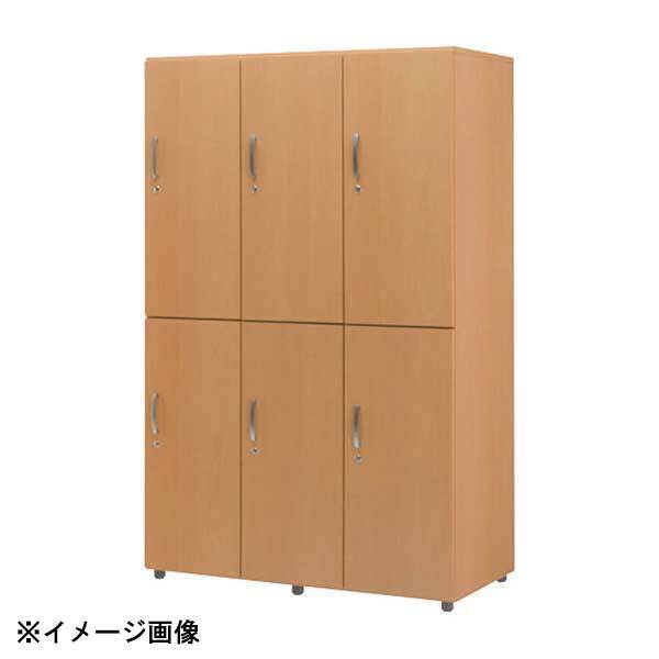 木製フリージョイントロッカー 2段6人用ナチュラルオーク拍卖