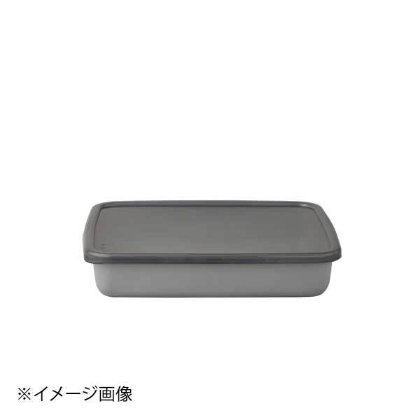 野田琺瑯 GRA-L +Gray レクタングル浅型L シール蓋付拍卖